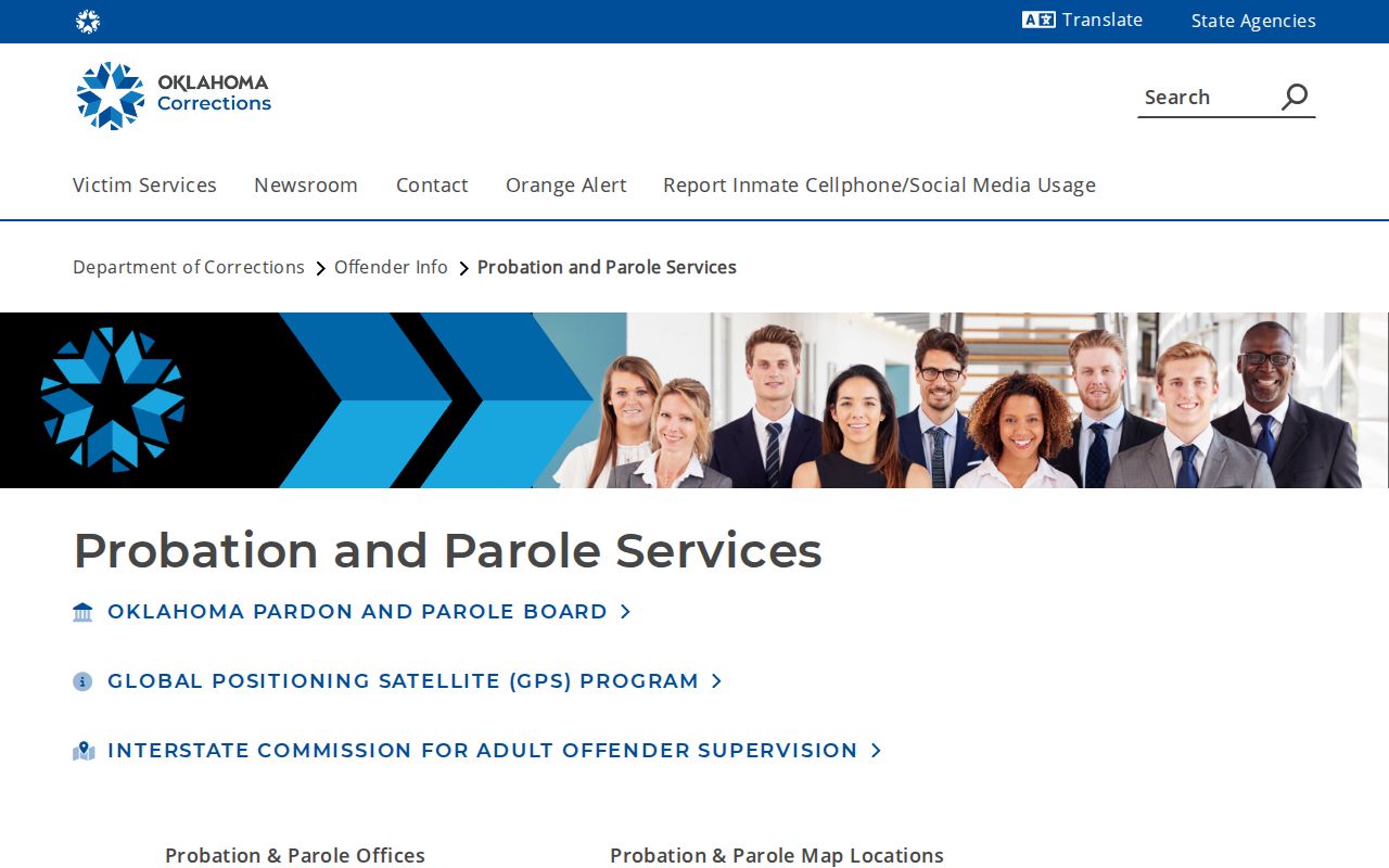 Nowata County post-release supervision office in the ODOC directory